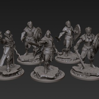 thalmor squad marco r sassi Tabletop Characters & Creatures Fantasy Universe miniature mage skyrim arms elven call 3d print model - Mito3D