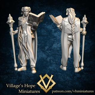 half sheep priest cleric village's hope miniatures Tabletop Characters & Creatures Fantasy Universe Store rpg miniature minis dnd healer ttrpg trpg halfbeast 3d print model - Mito3D