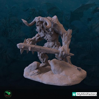 ice giant - christmans hunt goblin art studios Tabletop Characters & Creatures Fantasy Universe dungeons fantasy figurine games mini miniatures rpg toys 3dprinting boardgame tabletop wargame dnd 3dminiature ttrpg presupported dndminiature dndcharacter 3d print model - Mito3D