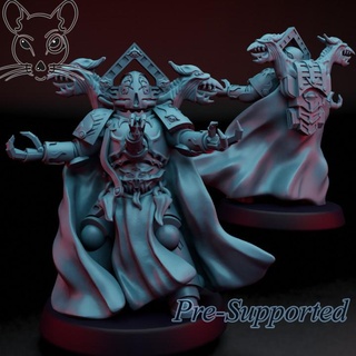 three-armed sorcerer ratman forge Tabletop Characters & Creatures Fantasy Universe Store warhammer chaos marin sons thousands tzeentch 3d print model - Mito3D