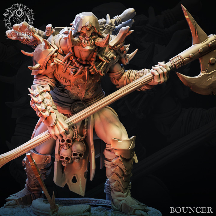 bouncers x2 poses bestiarum miniatures Store fighter ork pirate tribal warrior 32mm tribe 3D print model - Mito3D