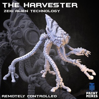 harvester robot - zeki alien technology orbit collection print minis Tabletop Characters & Creatures Sci-Fi Universe android mech 3d print model - Mito3D