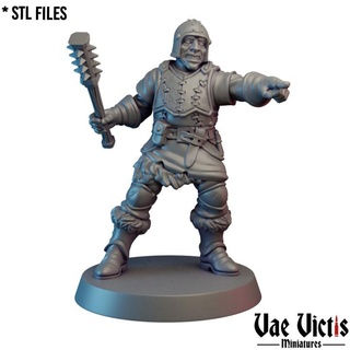 mercenary 04 pre-supported vae victis miniatures  Tabletop Tabletop Characters & Creatures Fantasy Universe Tabletop Tabletop Characters & Creatures Store fantasy guard rpg tabletop wargame dnd thief mercenary supported  3d print model - Mito3D