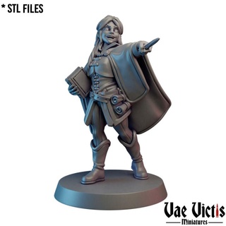 apprentice pre-supported vae victis miniatures  Tabletop Tabletop Characters & Creatures Fantasy Universe Tabletop Tabletop Characters & Creatures Store fantasy rpg wizard witch mage tabletop dnd apprentice  3d print model - Mito3D
