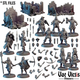 cold steel magic spells complete collection pre-supported vae victis miniatures Tabletop Characters & Creatures Fantasy Universe Store 3D Printable Terrain fantasy modular rpg set wizard weapons tabletop wargame pack dnd scatter apprentice supported mercenaries apothecary soothsayer chronomancer 3d print model - Mito3D