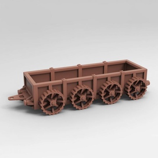 open topped carrier low walls tesseract tomb Tabletop 3D Printable Terrain Store 40k terrain train warhammer necromunda fallout tabletop wargame cargo wagon 28mm warhammer40k scenery 3d print model - Mito3D