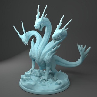behidra ikiz tanrıça minyatürler mağaza patron yaratık canavar iğrenme hidra d dnd seyirci 3d print model - Mito3D