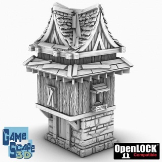 2 historia choza gamescape3d Tienda mesa 3D imprimible terreno fantasía edificio ciudad casa pueblo 3d print model - Mito3D
