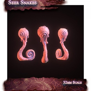 seer snakes curse spiral voidrealm minis Tabletop Characters & Creatures Fantasy Universe Store horror monster worms cosmic cyclops weird serpents uzumaki junji ito voidrealms 3d print model - Mito3D