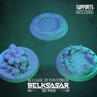 dark forest bases belksasar 3dprint Tabletop accessories 3D Printable Terrain Fantasy board detailed fantasy boardgames base patreon dnd 30mm 3d print model - Mito3D