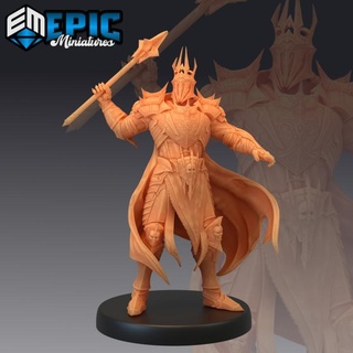 dark lord mace evil overlord emperor darkness epic-miniatures Store fantasy medieval monster rpg warhammer sla enemy tabletop dungeon dnd pathfinder npc pre-supported supported pre 3d print model - Mito3D