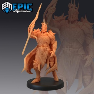 dark lord spear evil overlord emperor darkness epic-miniatures Store fantasy medieval monster rpg warhammer sla enemy tabletop dungeon dnd pathfinder npc pre-supported supported pre 3d print model - Mito3D