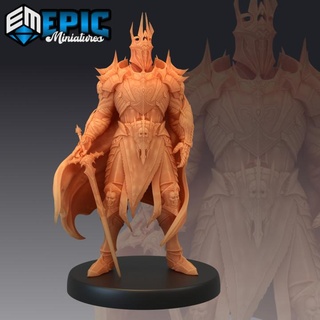 dark lord sword evil overlord emperor darkness epic-miniatures Store fantasy medieval monster rpg warhammer sla enemy tabletop dungeon dnd pathfinder npc pre-supported supported pre 3d print model - Mito3D