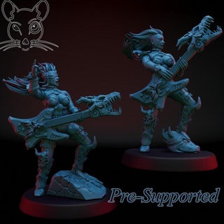 noizy girls ratman forge Tabletop Characters & Creatures Sci-Fi Universe Store guitar noise space warhammer rock marine chaos trader skaven noiz 3d print model - Mito3D