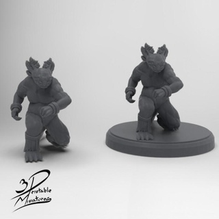 wereaxolotl02 minyatürler masaüstü karakterler yaratıklar fantezi Evren mağaza Aztek mini rpg trpg Meksika 3d print model - Mito3D
