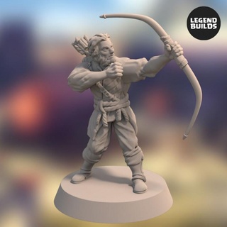 acenii barbare archer pose 2 miniature stl fichier légendes table personnages créatures fantaisie univers armée dragons donjons rpg aventure archers barbares ttrpg 3d print model - Mito3D