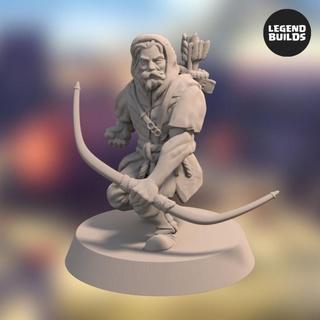 acenii barbarian archer pose 3 miniature stl file legendbuilds Tabletop Characters & Creatures Fantasy Universe army dragons dungeons fantasy rpg adventure archers barbarians ttrpg 3d print model - Mito3D