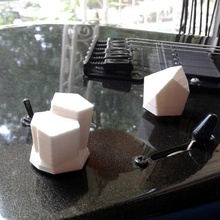 cristallo volume tono chitarra manopole l'istruzione strumento musica store 3d print model - Mito3D