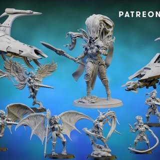 dark elda 3 army support ready ghamak Tabletop Characters & Creatures Sci-Fi Universe Vehicles Machines Store 40k warhammer miniature hammer wargame 40000 wh sci-fy 3d print model - Mito3D