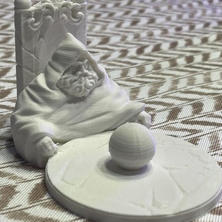 orb pondering wizard - torso joe magdalena fidm 3d print model - Mito3D