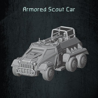recon scout armored car quartermaster3d Tabletop Characters & Creatures Sci-Fi Universe Vehicles Machines Store carrier transport trooper scifi 28mm grimdark armoredcar fastattack 3d print model - Mito3D