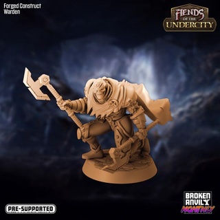 fiends undercity - forged construct warden broken anvil miniatures Tabletop Characters & Creatures Fantasy Universe Store city tabletop underground dnd tabletopgames subterranean cavern ttrpg 3d print model - Mito3D