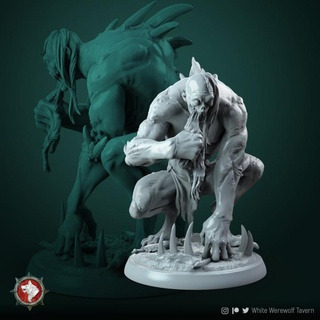 ghoul 5 miniature 32mm pre-supported white werewolf tavern Tabletop Characters & Creatures Fantasy Universe Store creature rpg warhammer tabletop wargame dnd ttrpg dndmonster 3d print model - Mito3D