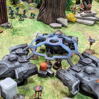 diable bouclier dôme loisir titans boutique table 3D imprimable terrain Sci 40k véhicule marteau guerre tau warhammer40k t'au 3d print model - Mito3D