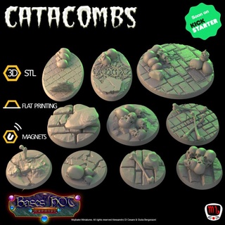 catacombs custom bases hot madness vol2 ks campaign mojibake collectibles Tabletop accessories Store magnet modular base 3d print model - Mito3D