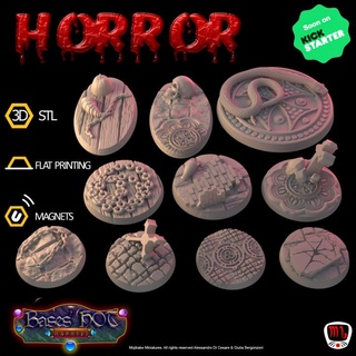 horror custom bases hot madness vol2 ks campaign mojibake collectibles Tabletop accessories Store magnet modular scary base 3d print model - Mito3D