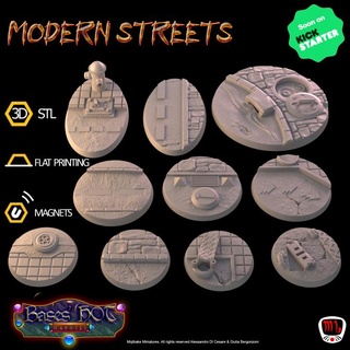 modern streets custom bases hot madness vol2 ks campaign mojibake collectibles Tabletop accessories Store magnet modular base 3d print model - Mito3D
