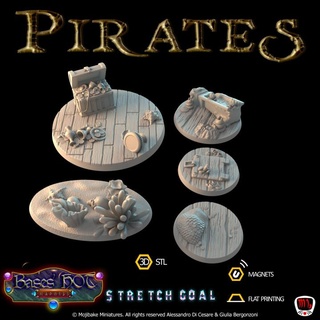 pirates custom bases hot madness vol2 ks campaign mojibake collectibles Tabletop accessories Store magnet modular base 3d print model - Mito3D