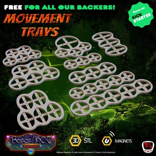 movement trays bases hot madness vol2 ks campaign mojibake collectibles Tabletop accessories Store magnet modular custom 3d print model - Mito3D