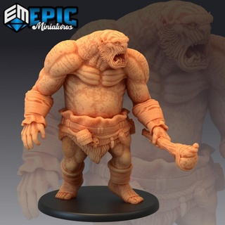 ogre classic cave creature evil troll encounter epic-miniatures Store fantasy medieval monster rpg warhammer sla enemy tabletop dungeon dnd pathfinder npc pre-supported supported pre 3d print model - Mito3D