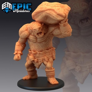 ogre rock classic cave creature evil troll encounter epic-miniatures Store fantasy medieval monster rpg warhammer sla enemy tabletop dungeon dnd pathfinder npc pre-supported supported pre 3d print model - Mito3D