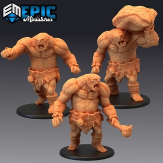 ogre set classic cave creature evil troll encounter epic-miniatures Tabletop Characters & Creatures Fantasy Universe Store fantasy medieval monster rpg warhammer sla enemy tabletop dungeon dnd pathfinder npc pre-supported supported pre 3d print model - Mito3D