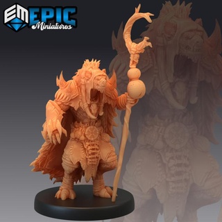 gnoll tribe shaman hyena hybrid classic creature epic-miniatures  Store classic creature fantasy medieval monster rpg warhammer sla hybrid enemy tabletop dungeon dnd pathfinder shaman hyena npc tribe gnoll pre-supported supported pre  3d print model - Mito3D