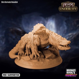 fiends yetenek korkunç Komodo ejderhaları bazalisk kırık örs minyatürler masaüstü karakterler yaratıklar fantezi Evren mağaza patron Ejderha kertenkele canavar yeraltında dnd oyunları yeraltı mağara ttrpg 3d print model - Mito3D