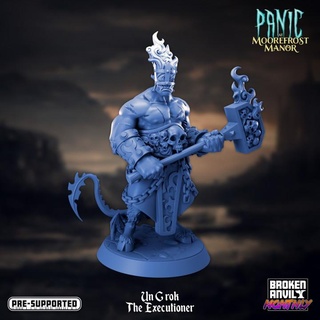 panic moorefrost manor - un grok executioner broken anvil miniatures Tabletop Characters & Creatures Fantasy Universe Store demon hell brute tabletop flames dnd haunted tabletopgames ttrpg 3d print model - Mito3D