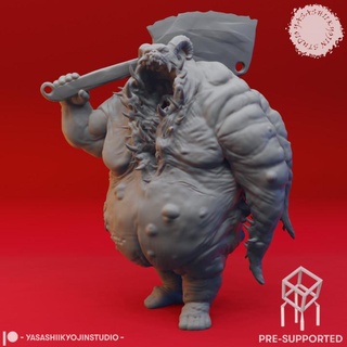 gourmandise démon table miniature pre supported yasashi kyojin studio personnages créatures fantaisie univers 40k bête créature horreur monstre dnd nurgle aos ttrpg gueule glouton 3d print model - Mito3D