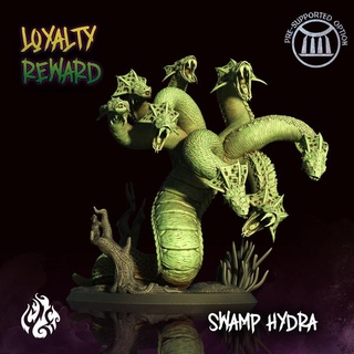 swamp hydra - december '21 loyalty reward crippled god foundry Tabletop Characters & Creatures Fantasy Universe fantasy forest monster rpg wargames dnd pathfinder tabletopgames cgf loyaltyreward parteon 3d print model - Mito3D