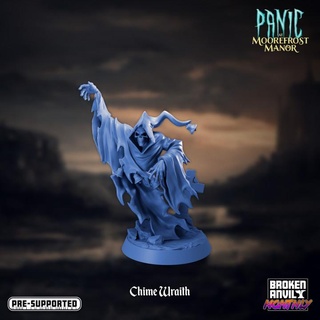 panic moorefrost manor - chime wraith broken anvil miniatures Tabletop Characters & Creatures Fantasy Universe Store bells cross ghost horror tabletop spirit dnd ghoul haunted tabletopgames ttrpg 3d print model - Mito3D