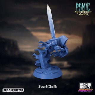 panic moorefrost manor - sword wraith broken anvil miniatures Tabletop Characters & Creatures Fantasy Universe Store ghost horror tabletop cemetery spirit dnd ghoul haunted tabletopgames ttrpg 3d print model - Mito3D