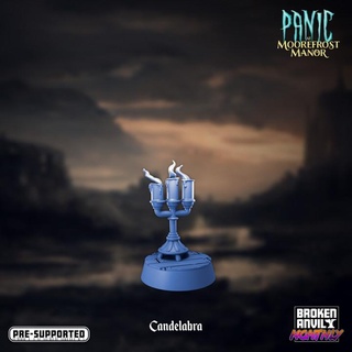 panic moorefrost manor - candelabra mimic broken anvil miniatures Tabletop Characters & Creatures Fantasy Universe Store ghost horror prop terrain tabletop decor dd ghoul haunted tabletopgames scatter ttrpg 3d print model - Mito3D