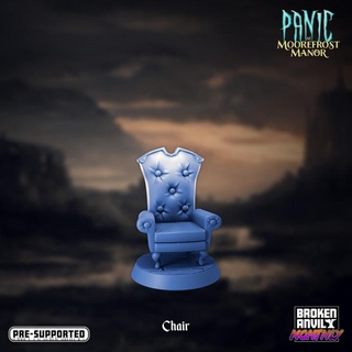 panic moorefrost manor - chair mimic broken anvil miniatures Tabletop Characters & Creatures Fantasy Universe Store furniture ghost horror prop terrain tabletop decor dnd ghoul haunted tabletopgames scatter ttrpg 3d print model - Mito3D