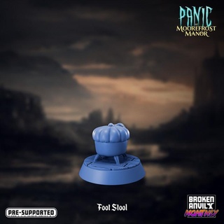 panic moorefrost manor - foot stool mimic broken anvil miniatures Tabletop Characters & Creatures Fantasy Universe Store furniture ghost terrain props tabletop decor dnd haunted tabletopgames scatter ttrpg 3d print model - Mito3D