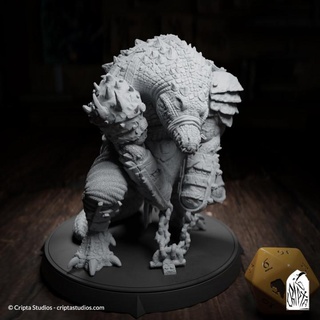Kothar basura cocodrilo prisioner villano llamada nigromante cripta estudios mesa caracteres criaturas fantasía universo monstruo rpg juego rol d 3d print model - Mito3D