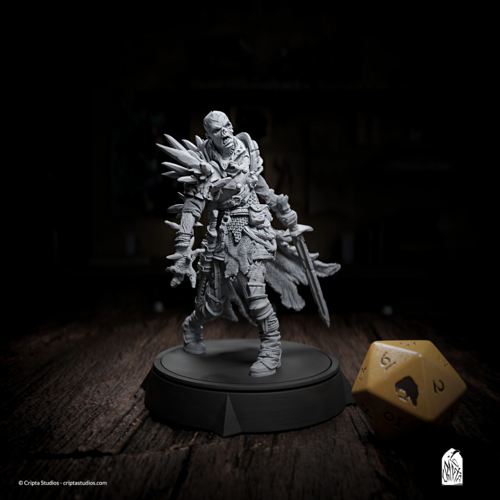 sangue cristal zumbi variante 6 inimigo ligar necromante cripta estúdios tampo mesa personagens criaturas fantasia universo rpg interpretação papéis d 3D print model - Mito3D