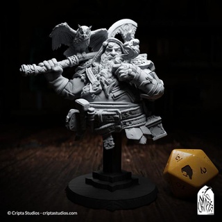 andanor trosdain - hero bust call necromancer cripta studios Tabletop Characters & Creatures Fantasy Universe Fan Art Busts fantasy rpg dwarf roleplaying tabletop d&d 3d print model - Mito3D