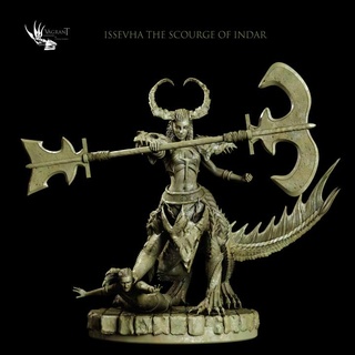 issevha scourge indar vagrant miniatures Tabletop Characters & Creatures Fantasy Universe dragon female tabletop dnd 32mm 75mm 3d print model - Mito3D